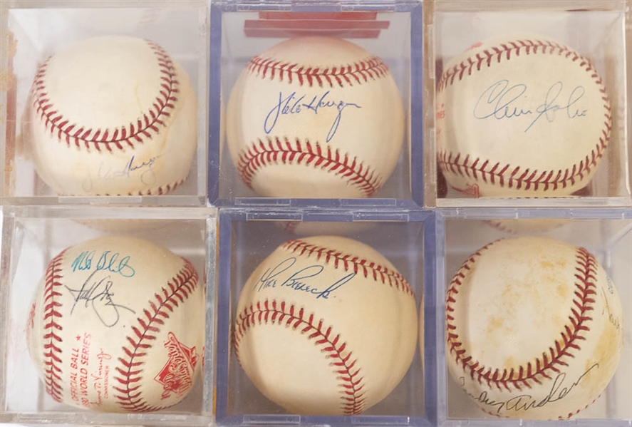 Lot of 10 Signed Baseballs w. Multiple Team Signed - JSA Auction Letter