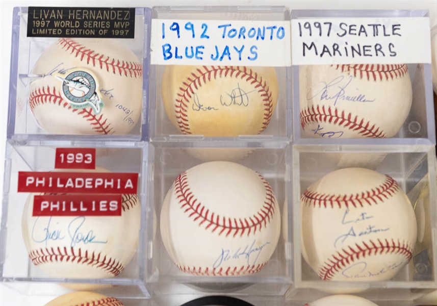 Lot of 16 Signed Baseballs w. Team Signed & Paul Molitor - JSA Auction Letter