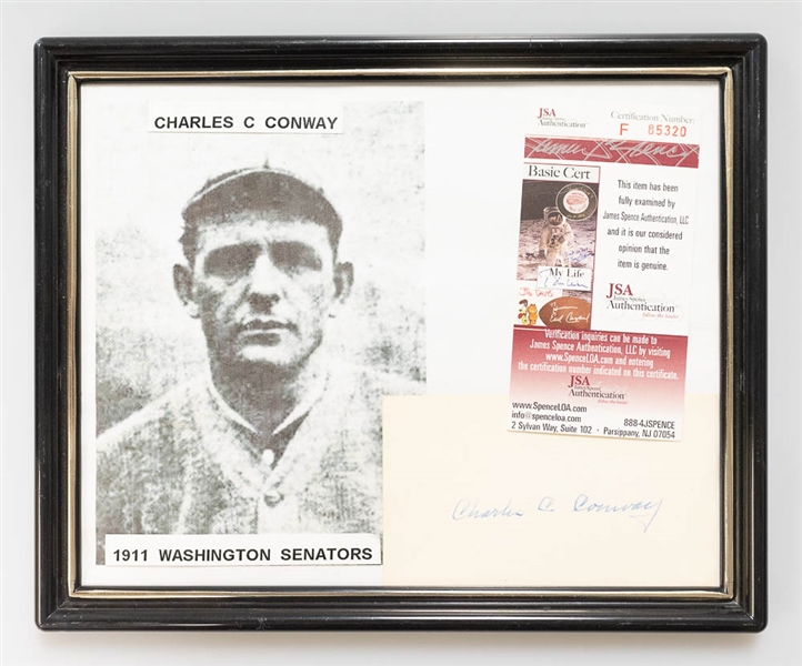 Lot of 3 Baseball Old Timers Signed & Framed Card Displays w. Harry Hooper - JSA Auction Letter
