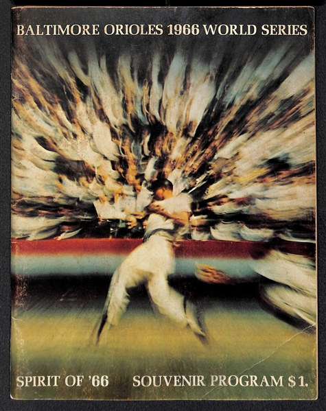 1966 Orioles VS Dodgers Signed World Series Program w. Robinson & Aparicio - JSA Auction Letter