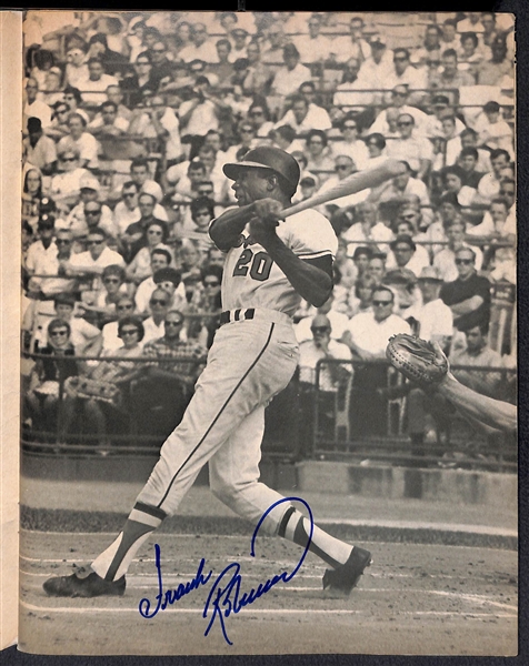 1966 Orioles VS Dodgers Signed World Series Program w. Robinson & Aparicio - JSA Auction Letter