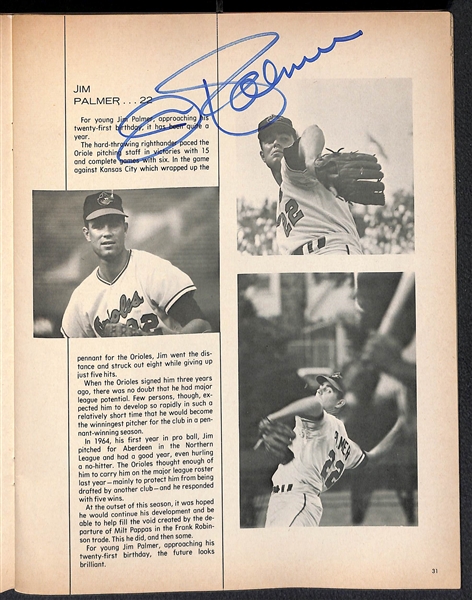 1966 Orioles VS Dodgers Signed World Series Program w. Robinson & Aparicio - JSA Auction Letter