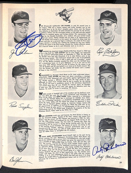1966 Orioles VS Dodgers Signed World Series Program w. Brooks & Frank Robinson - JSA Auction Letter