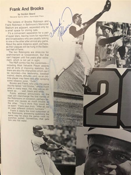 Lot of 3 1970 World Series & Championship Series Signed Programs w. F.Robinson & Pete Rose - JSA Auction Letter