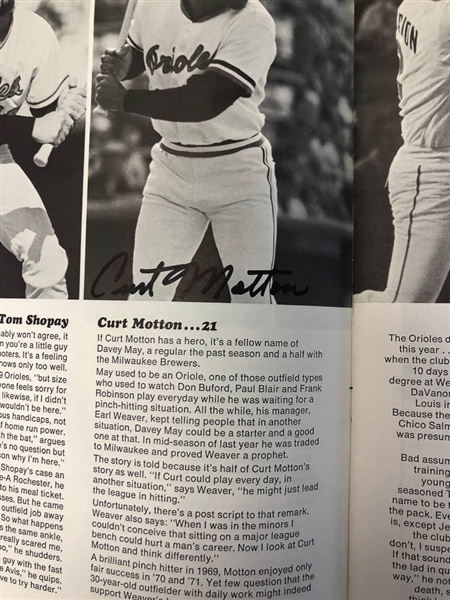 Lot of 5 Signed 1971 World Series and A.L & N.L Championship Programs w. Boog Powell, Paul Blair, more  - JSA Auction Letter