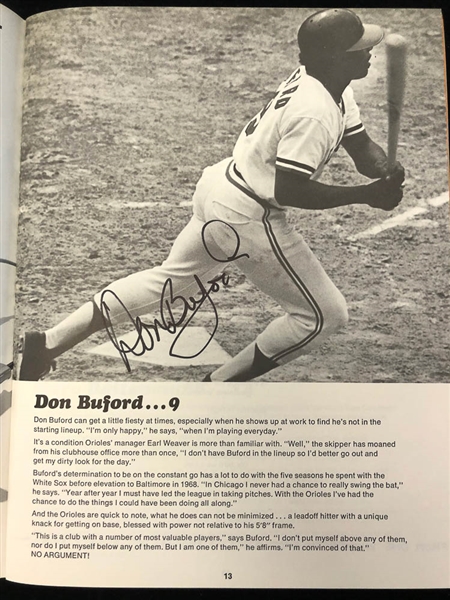 Lot of 5 Signed 1971 World Series and A.L & N.L Championship Programs w. Boog Powell, Paul Blair, more  - JSA Auction Letter