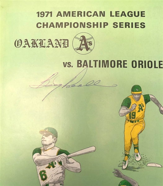 Lot of 5 Signed 1971 World Series and A.L & N.L Championship Programs w. Boog Powell, Paul Blair, more  - JSA Auction Letter