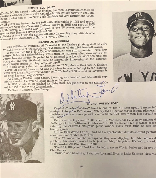 Lot of 4 Signed World Series Programs & Sports Illustrated w. Whitey Ford - JSA Auction Letter