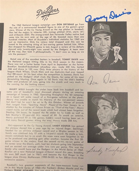 Lot of 5 Signed Yankees World Series Programs 1962-1964 - JSA Auction Letter