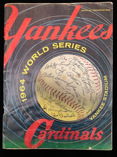 Lot of 5 Signed Yankees World Series Programs 1962-1964 - JSA Auction Letter