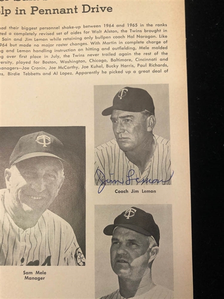 Lot of 5 Signed World Series & Championship Series Programs 1965-1969 - JSA Auction Letter
