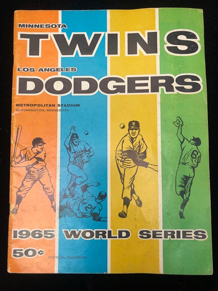 Lot of 5 Signed World Series & Championship Series Programs 1965-1969 - JSA Auction Letter