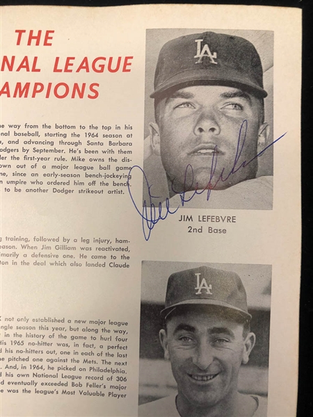 Lot of 5 Signed World Series & Championship Series Programs 1965-1969 - JSA Auction Letter