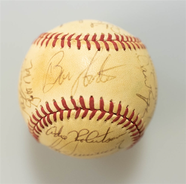 Lot of 3 Vintage Team Signed Baseballs 1966-1985 - JSA Auction Letter
