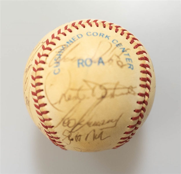 Lot of 3 Vintage Team Signed Baseballs 1966-1985 - JSA Auction Letter