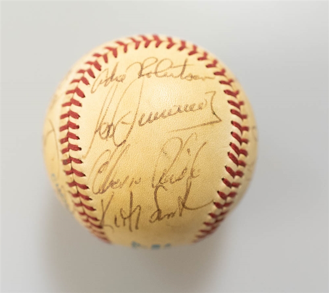 Lot of 3 Vintage Team Signed Baseballs 1966-1985 - JSA Auction Letter