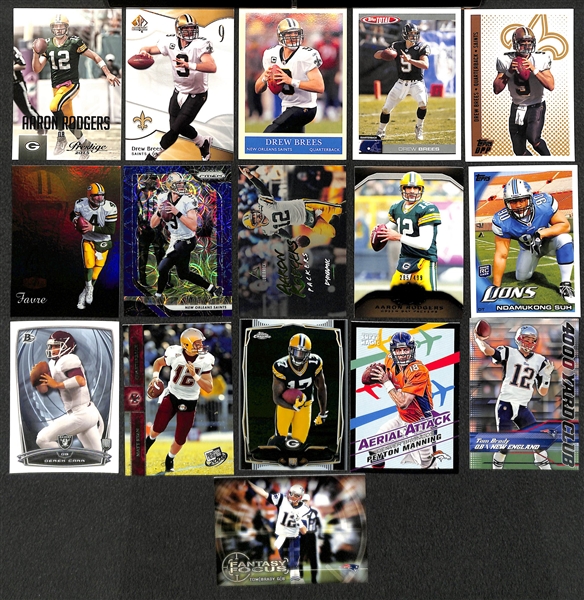 3-Row Box of Football Cards inc. Rookies (inc. Gurley, Cousins, Bettis, Darnold), Stars (inc. Mahomes #ed/49, Brady, Elway, Marino, Montana, A. Rodgers), Mostly Past 20 Years