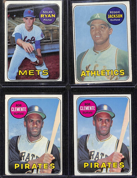 Lot of 4 - 1969 Topps Baseball Star Cards w. Nolan Ryan