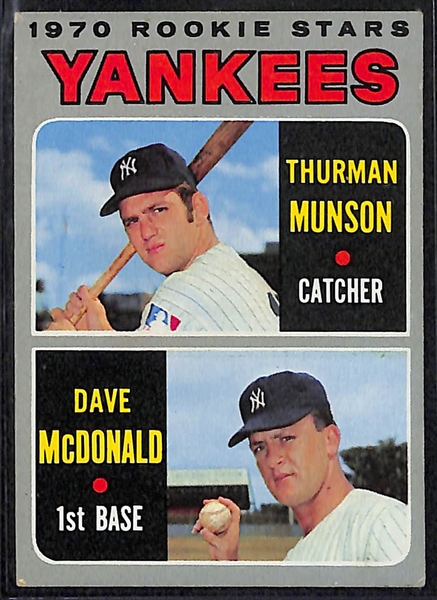 Lot of 3 - 1970 #189 Thurman Munson Rookie Cards