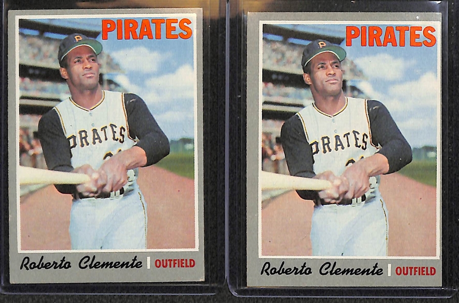Lot of 7 - 1970 Topps Baseball Star Cards w. Roberto Clemente x2