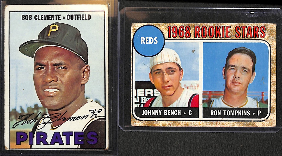 Lot of 500+ Assorted 1964-1968 Topps Baseball Cards w. 1967 Roberto Clemente