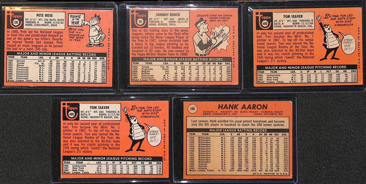 Lot of 700+ Assorted 1969 Topps Baseball Cards w. Pete Rose