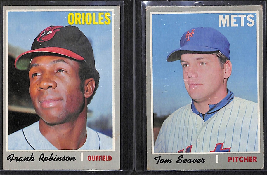Lot of 1000+ Assorted 1970 Topps Baseball Cards w. Pete Rose