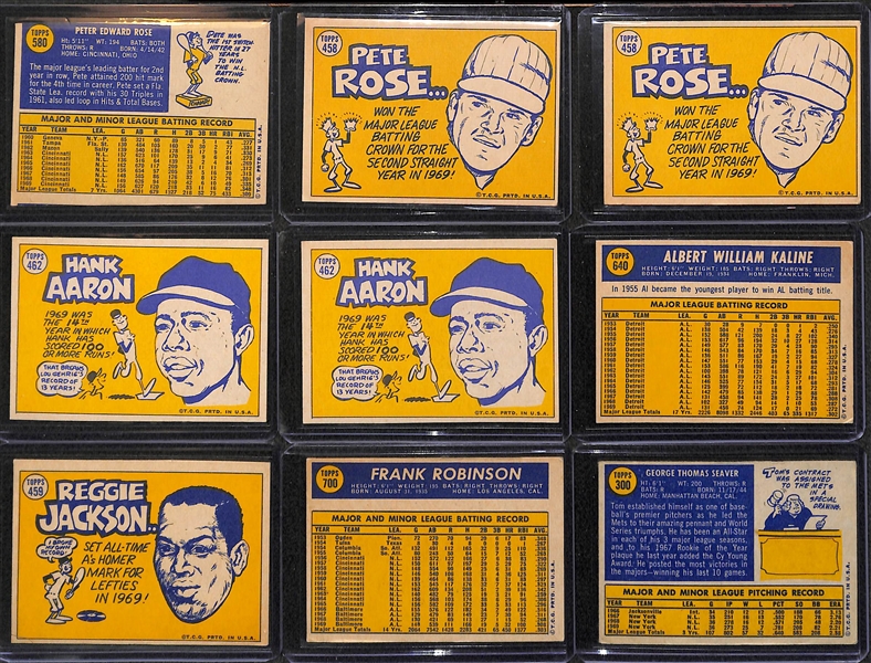 Lot of 1000+ Assorted 1970 Topps Baseball Cards w. Pete Rose
