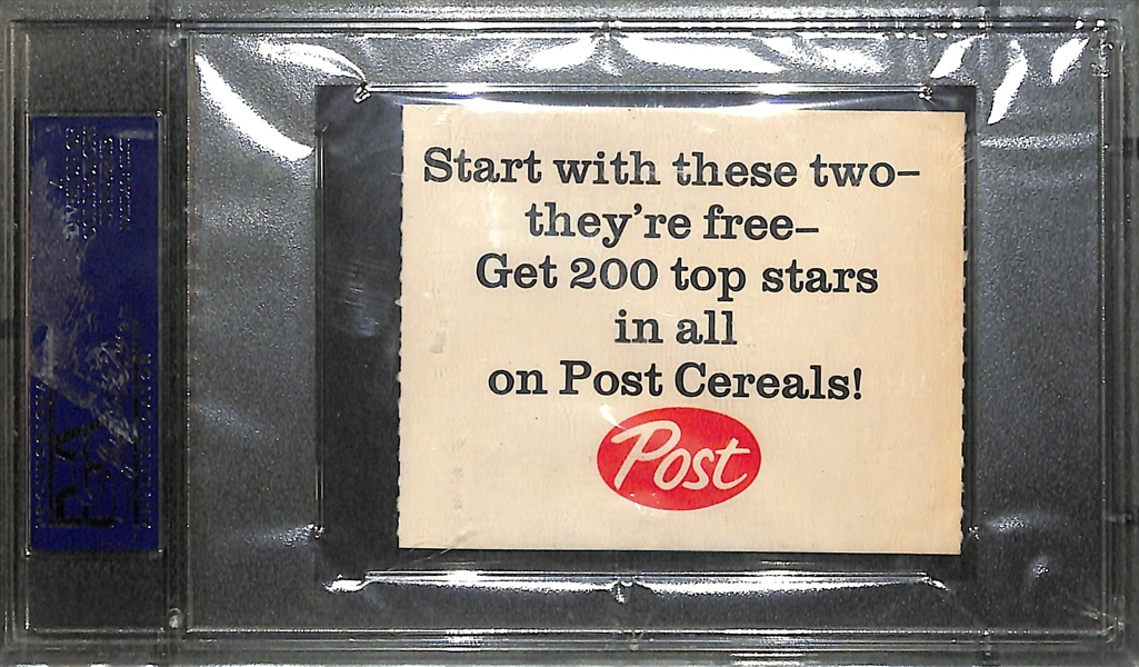1962 Post Cereal Mickey Mantle #5 (Post Ad Back) Graded PSA 5 (EX)