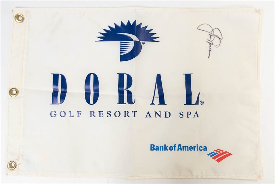 Jack Nicklaus Signed Dorial Golf Club Flag - JSA Auction Letter