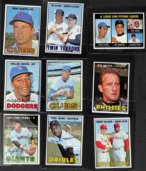 Mostly Pack-Fresh 1967 Topps Near Complete Set (543 of 609 cards) Inc. 5 PSA 8 or 9 cards (Inc. PSA 8 Whitey Ford and PSA 9 Fregosi)
