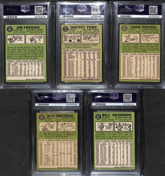 Mostly Pack-Fresh 1967 Topps Near Complete Set (543 of 609 cards) Inc. 5 PSA 8 or 9 cards (Inc. PSA 8 Whitey Ford and PSA 9 Fregosi)