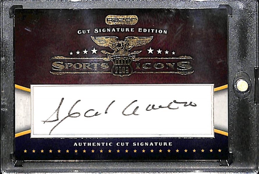 2009 Razor Hank Aaron Sports Icons Cut Autograph Baseball Card