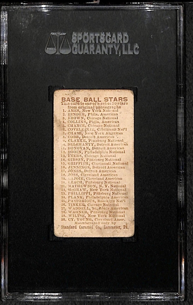 1910 E93 Standard Caramel Company Eddie Collins - SGC 1