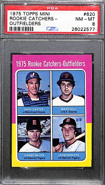 1975 Topps Mini Gary Carter Rookie Graded PSA 8 (NM-Mint)