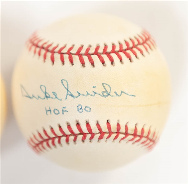 Duke Snider and Warren Spahn Signed ONL Baseballs - JSA Auction Letter