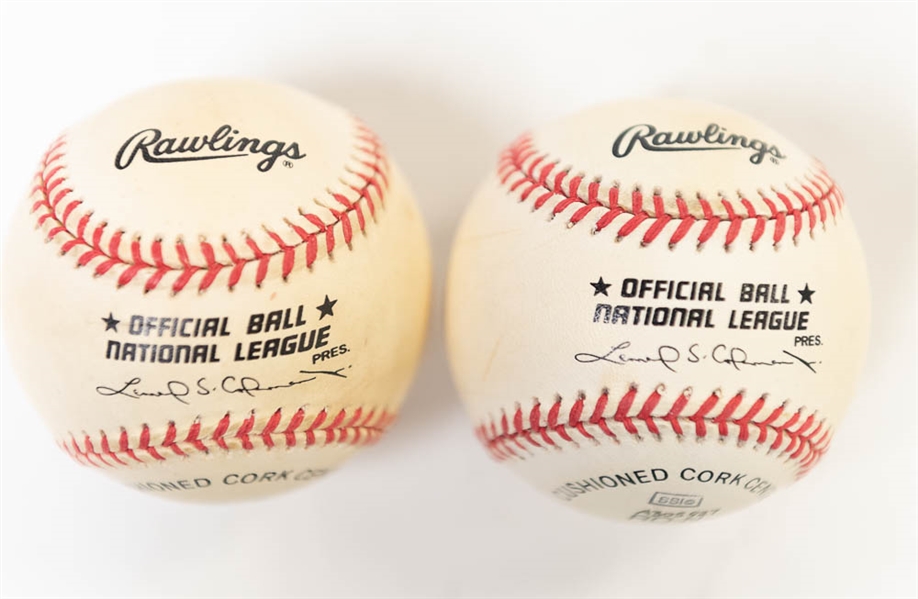 Duke Snider and Warren Spahn Signed ONL Baseballs - JSA Auction Letter