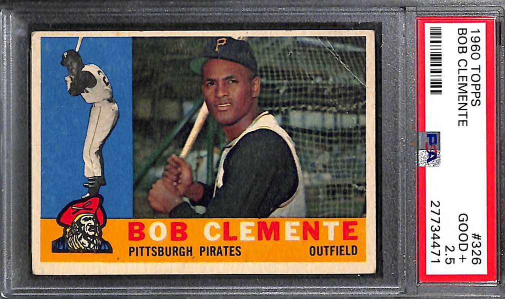 Roberto Clemente Lot - 1960 Topps #326 PSA 2.5, 1963 Topps #540, 1973 Topps #50 PSA 4