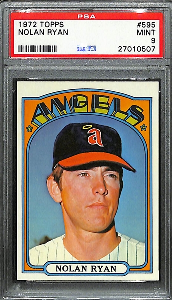 1972 Topps Nolan Ryan #595 Graded PSA 9 Mint