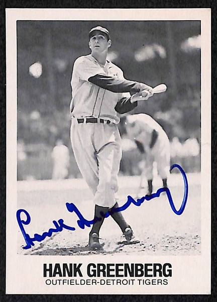 1979 TCMA Renata Galasso Cards Signed by Hank Greenberg & Red Ruffing  - JSA Auction Letter