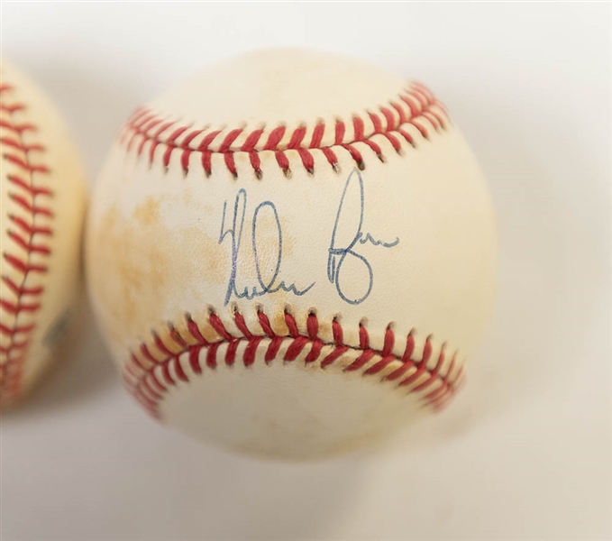 Nolan Ryan and Gary Carter Signed Baseballs - JSA Auction Letter