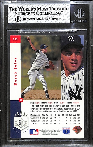 1993 Upper Deck SP Derek Jeter Rookie Graded BVG 8