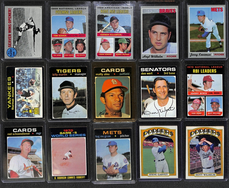 Lot of Approx (300) Topps 1969-1984 Assorted Baseball Card Lot w. 1969 Marichal