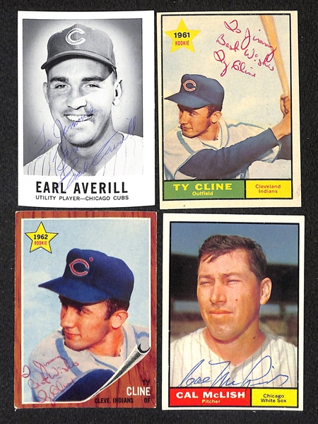 Lot of (15) Phillies, Cubs, White Sox Signed Vintage (1960-66) Cards (inc. Mauch, Callison, Mahaffey, Amaro, Gonzalez, Freese, Hansen, Averill,+) - JSA Auction Letter