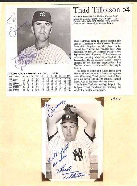 Over (50) Signed 1960s Yankees Photo Cards and Clippings w/ (4) Elston Howard (Rare), (2) Houk, (3) Kubek - JSA Auction Letter