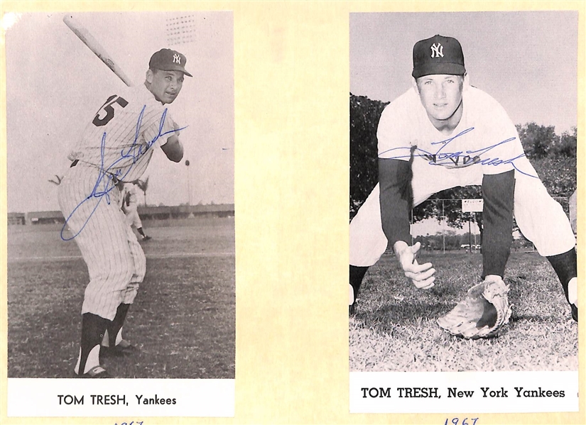 Over (50) Signed 1960s Yankees Photo Cards and Clippings w/ (4) Elston Howard (Rare), (2) Houk, (3) Kubek - JSA Auction Letter