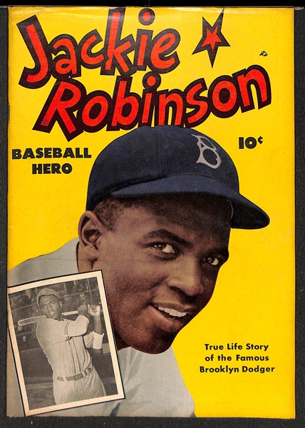 RARE - High-Quality 1950 (No. 1) Jackie Robinson Fawcett Publication Baseball Hero Comic Book