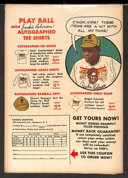 RARE - High-Quality 1950 (No. 1) Jackie Robinson Fawcett Publication Baseball Hero Comic Book
