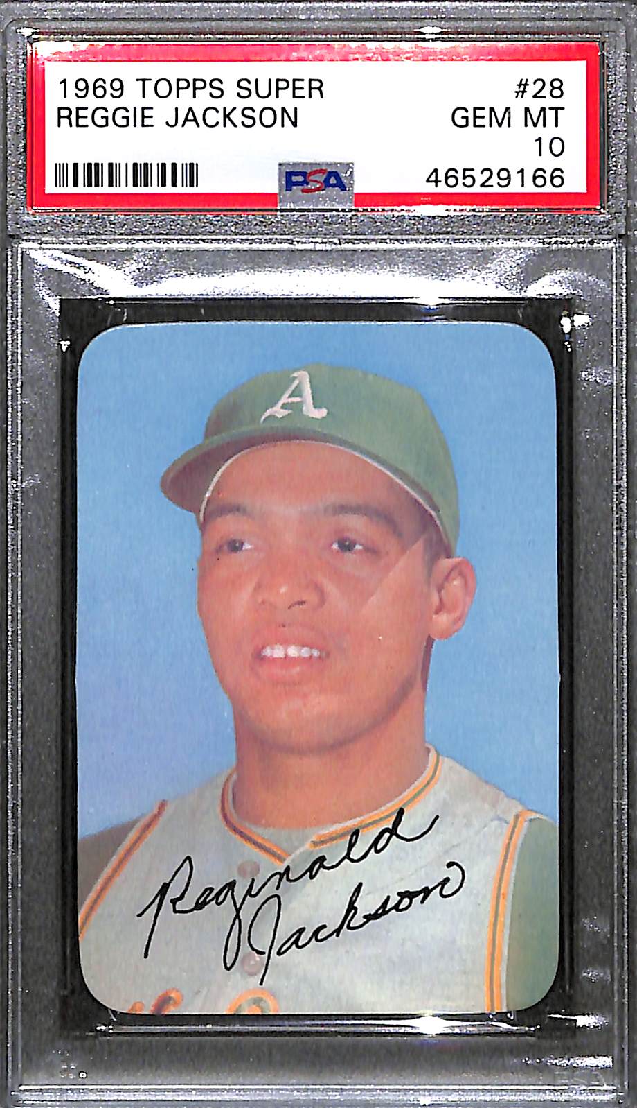 Lot Detail 1969 Topps Super Reggie Jackson 28 Rookie Card Graded PSA