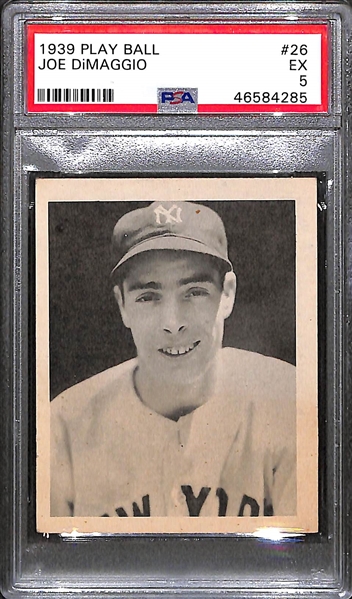 1939 Play Ball Joe DiMaggio (#26) Rookie Card Graded PSA 5